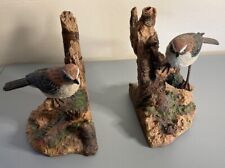 2002 Resin Bird Bookends Hour of Power Sparrows Club picture