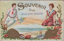 Midland Beach, NY: 1909 embossed Souvenir Card - Vintage New York Postcard picture
