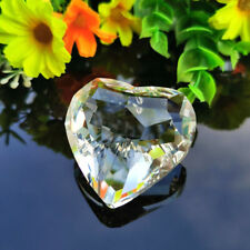 45MM 3D Clear Heart Crystal Faceted Prism Glass Hanging Suncatcher Chandelier  picture