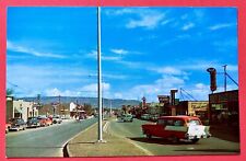 ROUTE 66~ GRANTS, NEW MEXICO ~ MOBIL & STANDARD GAS STATIONS ~ postcard ~ 1950s picture