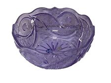 CUT GLASS Bowl ALEXANDRITE RUSSIAN CRYSTAL GUS KHRUSTALNY  8 1/8” picture