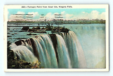 Terrapin Point from Goat Isle Niagara Falls 1927 Vintage Postcard E3 picture