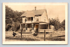 RPPC Small Two Story Farm House Deep South? Postcard picture