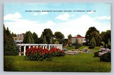 Postcard Mississippi Hattiesburg Mississippi Southern College Sunken Garden D830 picture