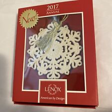 Lenox Annual 2017 Snow Fantasies Snowflake Porcelain Christmas Ornament with Box picture