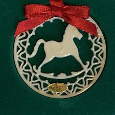Lenox Christmas Ornament Filigree Yuletide Rocking Horse picture