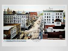 View of Main Street, Houston, Texas 1908 *METALLIC LUSTER* Lithograph Postcard picture