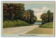 1943 Greetings From Duanesburg Curve Road Forest Lake New York NY Postcard picture