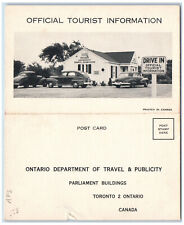 Toronto Ontario Canada Postcard Official Tourist Information c1940's Fold-Out picture