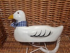 Vintage Wood Duck / Swan Telephone Eyes Light Up RED TESTED & WORKING  picture