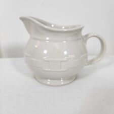 Longaberger 2004 Woven Traditions Pottery Heirloom Ivory Sauce Pitcher 20 oz EUC picture