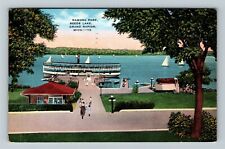 Grand Rapids, MI-Michigan, Ramona Park, Reeds Lake, Vintage Postcard picture