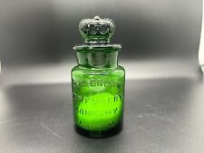 Vintage Emerald Green Smelling Salt Perfume Bottle THE CROWN PERFUMERY CO London picture