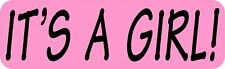 10X3 Pink It's A Girl Bumper Magnet Magnetic Baby Vehicle Door Decal Car Magnets picture