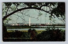 Arlington VA-Virginia, View Of Vista Of Washington, Antique, Vintage Postcard picture