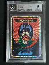 1993 Marvel Masterpieces Stickers Venom #45 BGS GRADED MCU Spider-Man RARE FOIL picture