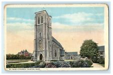 1917 St Mary's Church Exterior, Taunton, Massachusetts MA Antique Postcard picture