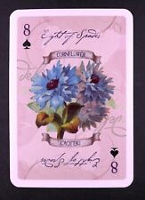 1 x playing card Language flower Cornflower - Delicacy / 8 Spades picture