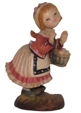  Anri Have You Heard Figurine Girl With Basket Made In Italy picture