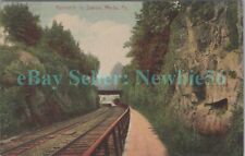 Media PA - APPROACH TO RAILROAD STATION - Postcard Delaware County picture
