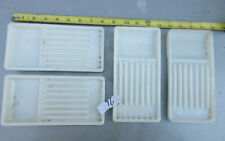Lot Of 4 VINTAGE 1950s DENTAL MILK GLASS INSTRUMENT TRAYS #16 picture