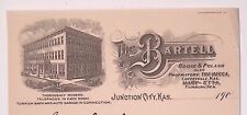 Circa 1908 Letterhead The Bartell Hotel Junction City KS R Cropper, Carrie Mason picture