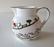 Crown Staffordshire Hunting Scene 16 oz. Pitcher Vintage 1970's. MINT CONDITION picture