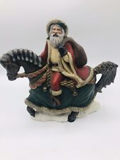 Vintage Ceramic Doc Holiday Style Santa On Horse  picture