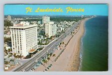 Fort Lauderdale FL- Florida, Aerial Of Hotels, Antique, Vintage c1969 Postcard picture