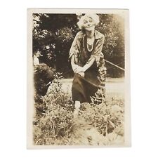 Antique Snapshot Photo Flapper Woman Men In Background 1920s Photograph Vintage picture