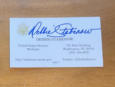 Michigan Senator Debbie Stabenow autographed business card picture