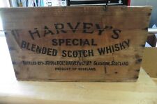 Vintage Wood Wooden 1902 Box Harvey's special NY scotch whiskey New York Glasgow picture