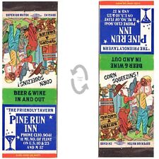 Vintage Matchbook Cover Pine Run Inn Flint MI 1950s bar hillbilly Superior picture