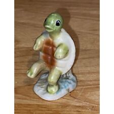 Vintage Josepf Originals Ceramic Figurine Turtle on Stump Korea Sticker picture