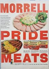 Vintage Print Ad Morrell Pride Meats Ottumwa Canned 1950s Kitchen Decor 1952 picture