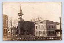 Main Street TOULON Illinois RPPC Stark County Antique Photo Postcard 1910s picture