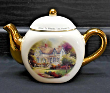 Vintage Thomas Kincade - Porcelain Tea Pot - Home Is Where The Heart Is II (420) picture