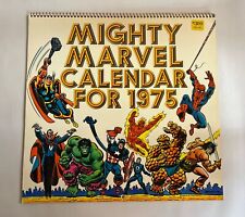 Vintage Mighty Marvel Calendar 1975 Super With Original Price Tag *See Descript* picture