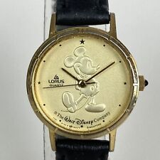 Lorus Disney Watch Women Mickey Mouse Gold Tone 25mm Y481-1730 New Battery picture