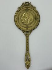 Antique French Gilt Vanity Hand Mirror Excellent Condition picture