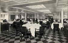 Steamship SS Milwaukee Dining Room c1930 Real Photo Postcard #1 picture