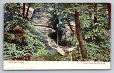 Fuller's Cave Near Dixon Illinois Rock River Scenery Antique 1907 Postcard picture