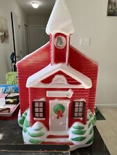 Rare Schoolhouse Christmas Blow Mold picture
