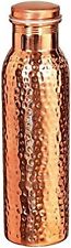 100% Pure Copper Water Bottle Hemmered Handmade For Health Benefits picture