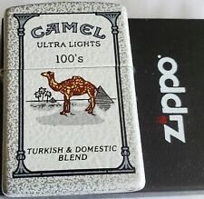 Zippo Camel Ultra Lights 100's LIMITED EDITION CZ 50 MADE Glacier White Case  picture