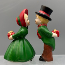 Victorian Kissing Couple Winter Christmas Holiday Gifts Possibly Enesco picture
