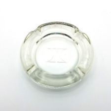 Vintage Hilton Crystal Clear Embossed Glass Ashtray Pre Loved Collectible picture