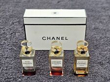 Vtg Chanel Perfume 3 Bottle Lot W/ Box No. 22 Cuir De Russie Bois Des Iles Paris picture