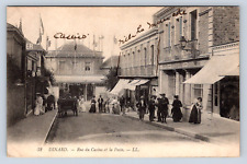 Vintage Postcard DINARD. Rue du Casino et la Poste picture