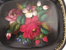 Vintage Zhostovo Tray Hand Painted with bright flowers - Souvenir from Russia picture